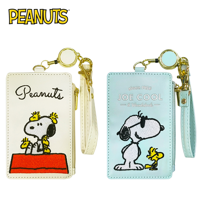【日本正版】史努比 彈力票夾零錢包 票卡夾 零錢包 票夾 悠遊卡夾 Snoopy PEANUTS 778501 778518