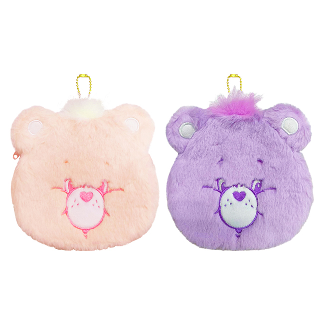 【日本正版】Care Bears 絨毛造型 收納包 化妝包 小物收納 熱愛熊 美夢熊 782622 782639