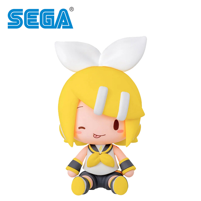 【日本正版】鏡音鈴 可換表情 掌上坐姿公仔 公仔 模型 8cm 坐姿公仔 坐坐公仔 初音未來 SEGA - 424026