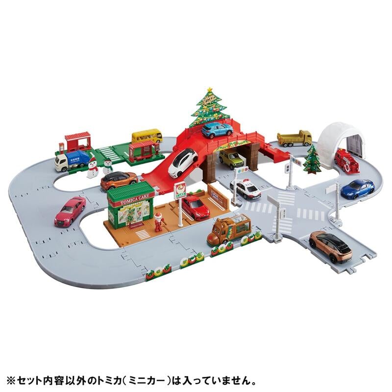 TAKARA TOMY 多美小汽車 TOMICA新城鎮 聖誕節DX組 (含小汽車+人偶)