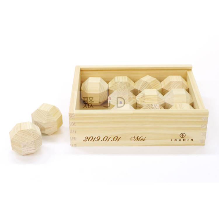 【日本 IKONIH】愛可妮檜木玩具 - T0020 (26面)球體積木組