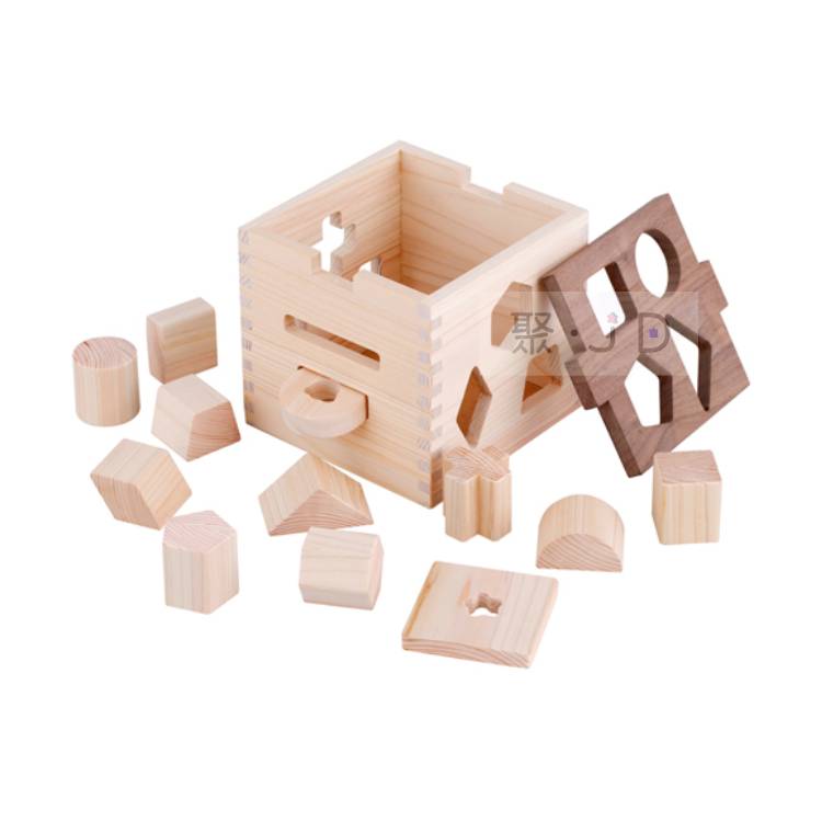 【日本 IKONIH】愛可妮檜木玩具 - T0026 形狀排序百寶盒