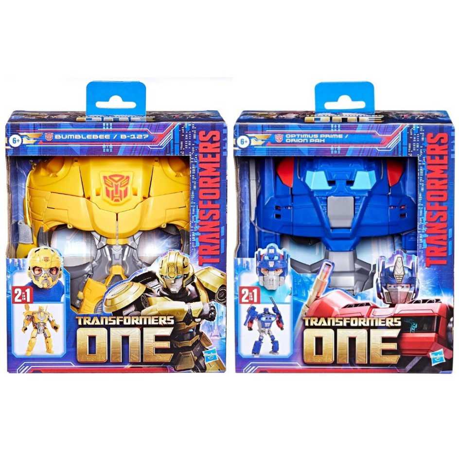 變形金剛 電影系列 源起 ONE 電影 二合一面具組 柯博文 OPTIMUS PRIME / 大黃蜂 BUMBLEBEE 可變形
