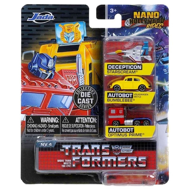 JADA 變形金剛 TRANSFORMERS 柯博文 金龜車 大黃蜂 天王星 NANO合金車 3入