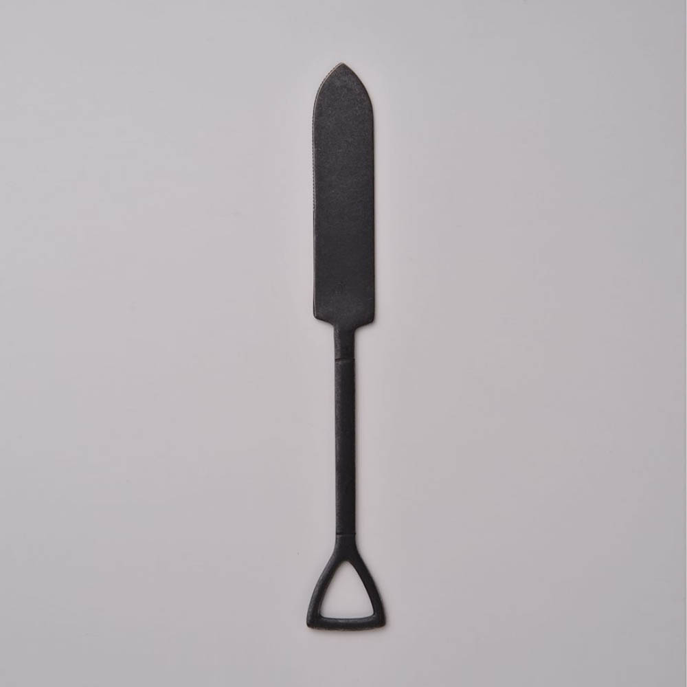 【WUZ屋子】日本 AOYOSHI 青芳製作所 仿舊霧黑Shovel鏟形餐刀