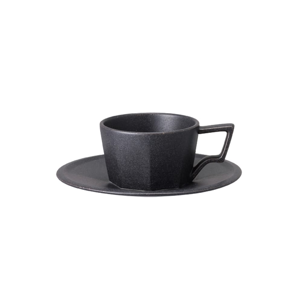 【WUZ屋子】日本KINTO OCT八角濃縮咖啡杯盤組80ml-黑