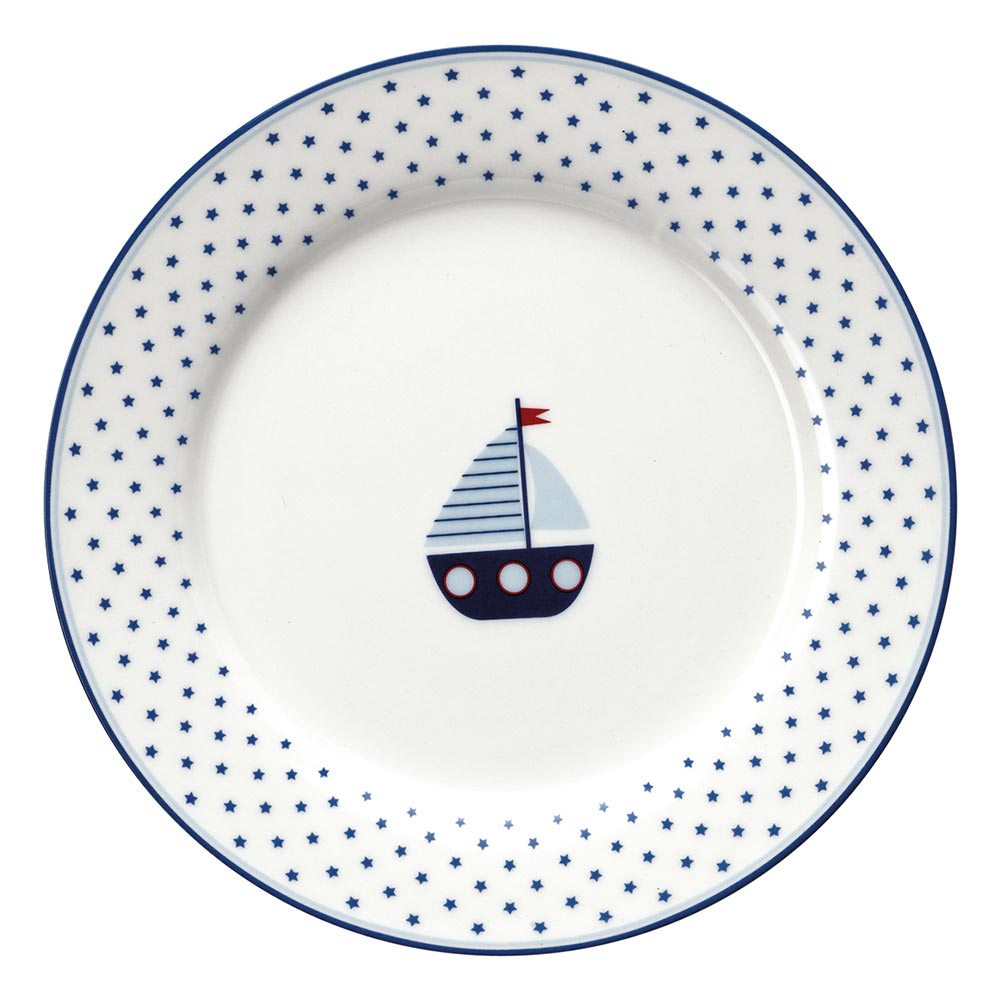 【WUZ屋子】丹麥GreenGate Noah blue兒童餐盤20cm