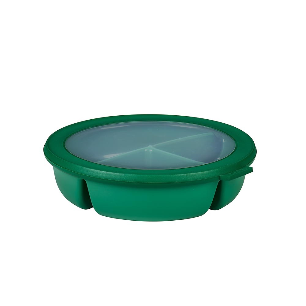 【WUZ屋子】荷蘭 Mepal 分隔圓形密封保鮮便當盒250ml+250ml+500ml-寶石綠