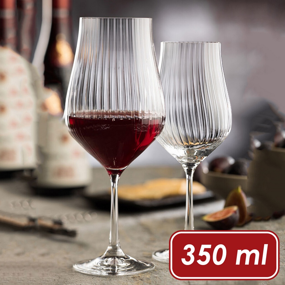 Utopia Tulipa手工水晶玻璃紅酒杯(豎紋350ml)