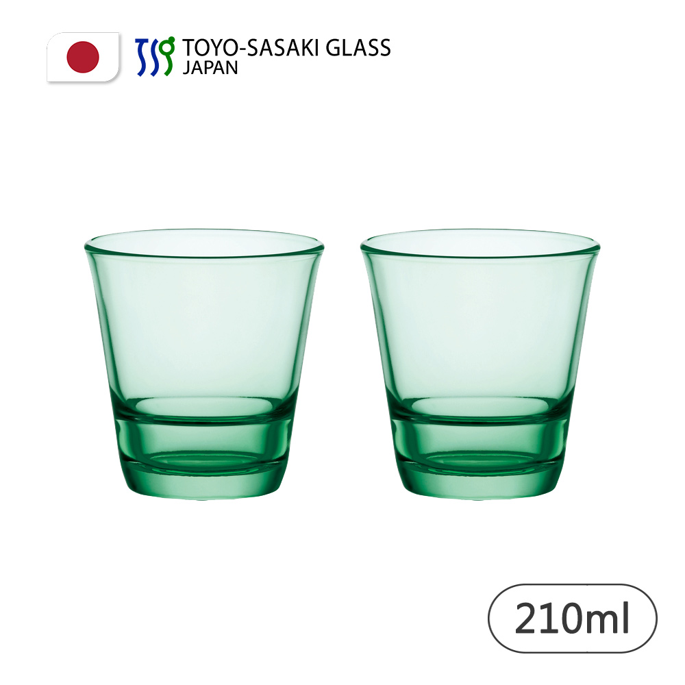 【TOYO SASAKI】Spash堆疊水杯2入組/綠-210ml