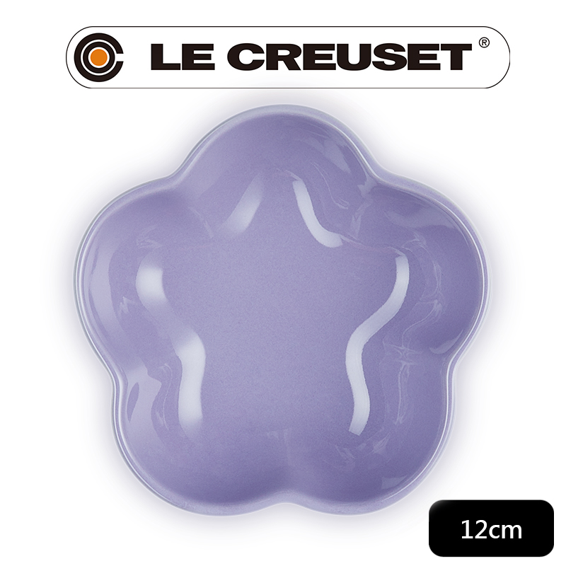 LE CREUSET-瓷器花型盤12cm (小) (粉彩紫)