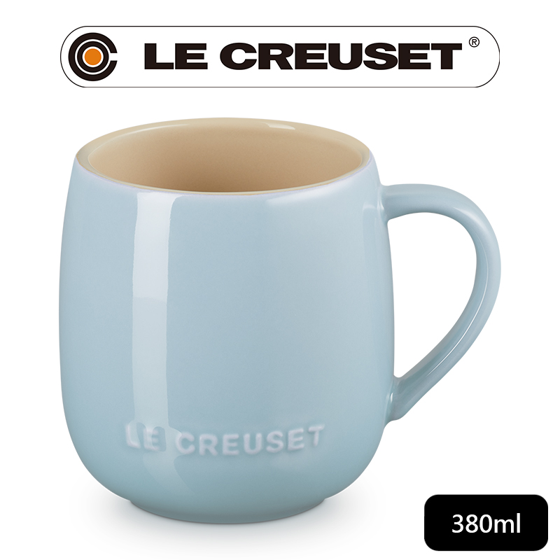 LE CREUSET-瓷器蛋蛋馬克杯380ml (淡海岸藍)