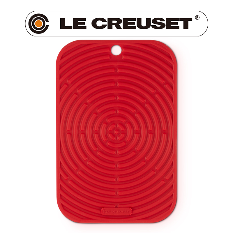 LE CREUSET-耐熱矽膠長方型隔熱墊 (櫻桃紅)