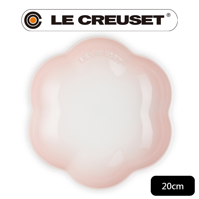 LE CREUSET-繁花系列瓷器花型盤20cm (淡粉紅)