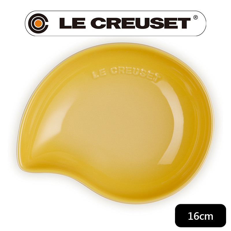 LE CREUSET-繁花系列瓷器葉形盤16cm (溫桲黃)