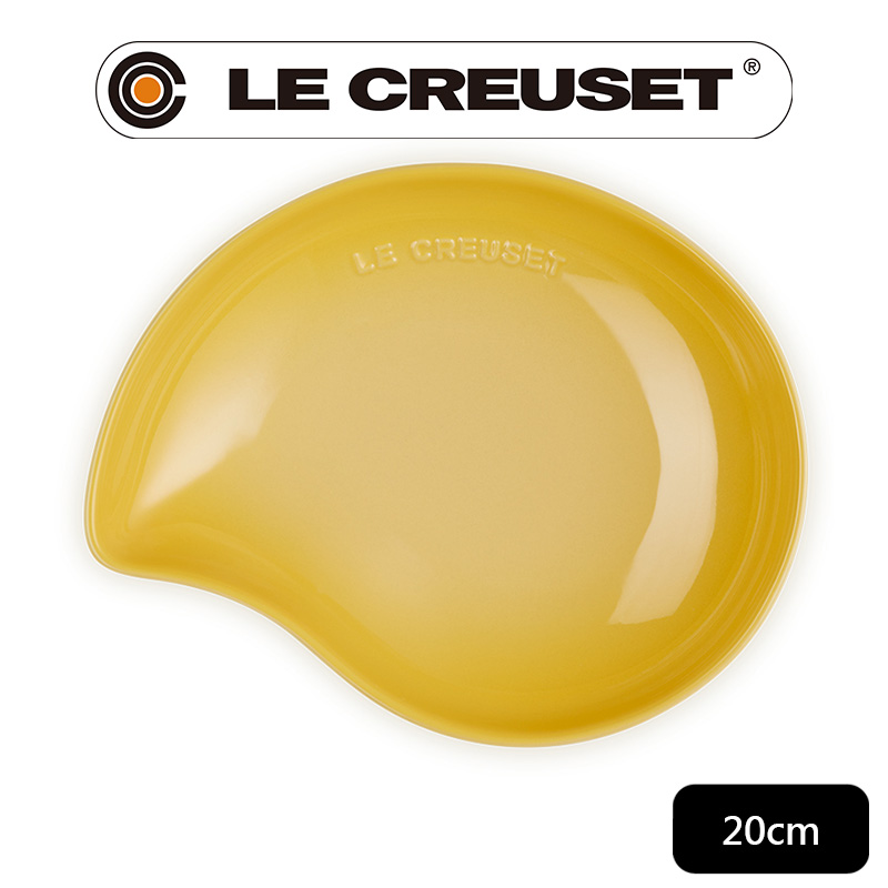 LE CREUSET-繁花系列瓷器葉形盤20cm (溫桲黃)