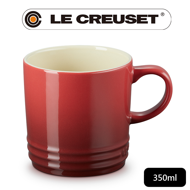 LE CREUSET-瓷器英式馬克杯350ml (酒紅)