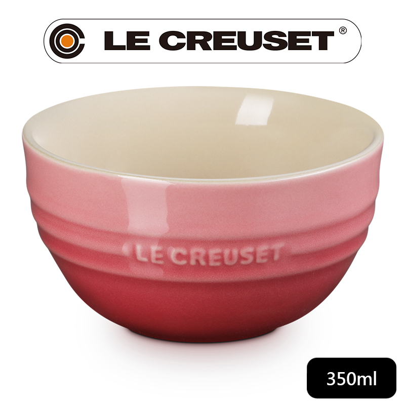LE CREUSET-瓷器韓式飯碗350ml (薔薇粉)
