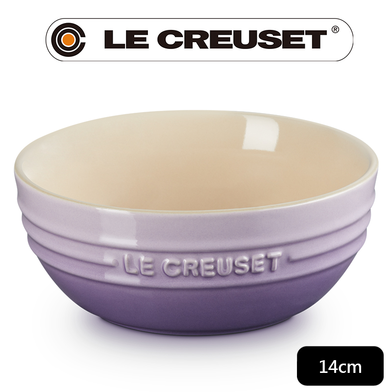 LE CREUSET-瓷器韓式湯碗14cm (藍鈴紫)