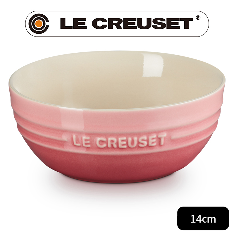 LE CREUSET-瓷器韓式湯碗14cm (薔薇粉)