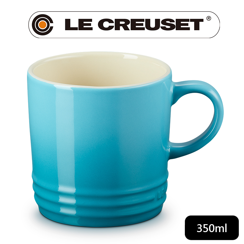 LE CREUSET-瓷器英式馬克杯350ml (加勒比海藍)