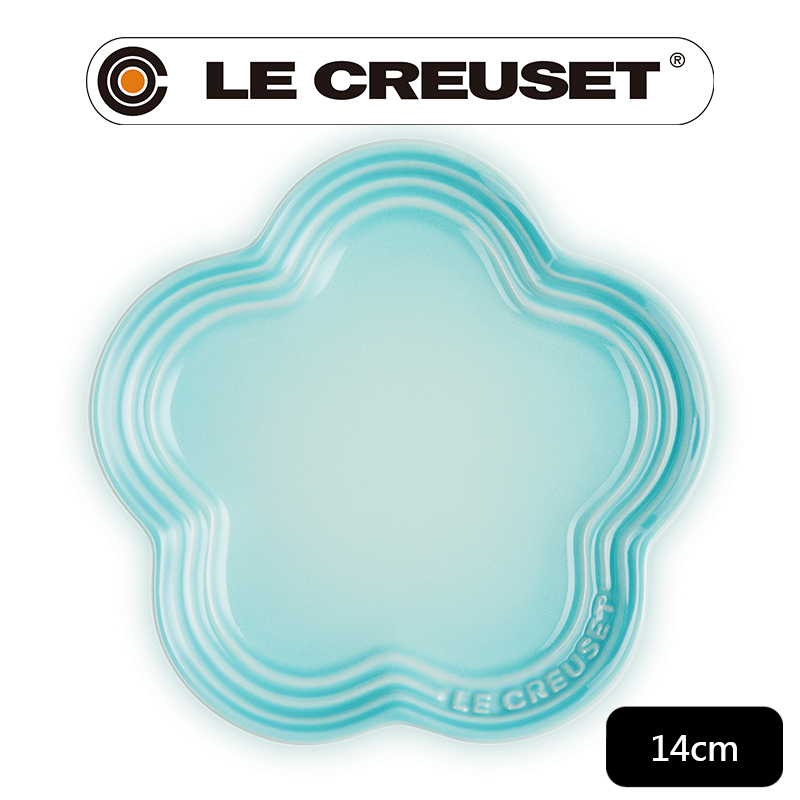 LE CREUSET-瓷器花型淺盤(小)14cm (薄荷綠)