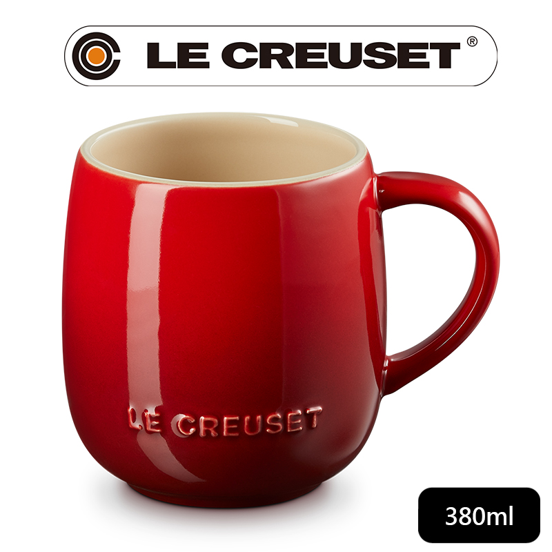 LE CREUSET-瓷器蛋蛋馬克杯 (櫻桃紅)