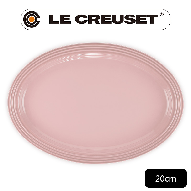 LE CREUSET-瓷器橢圓盤 20cm (亮粉)