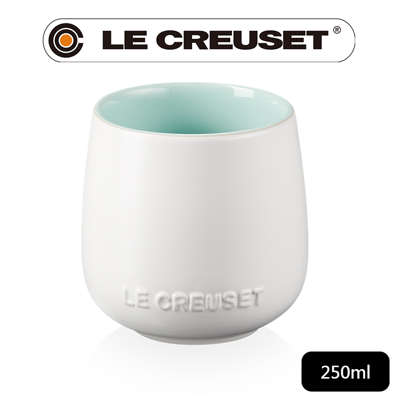 LE CREUSET-瓷器花蕾系列馬克杯250ml (棉花白/甜薄荷)