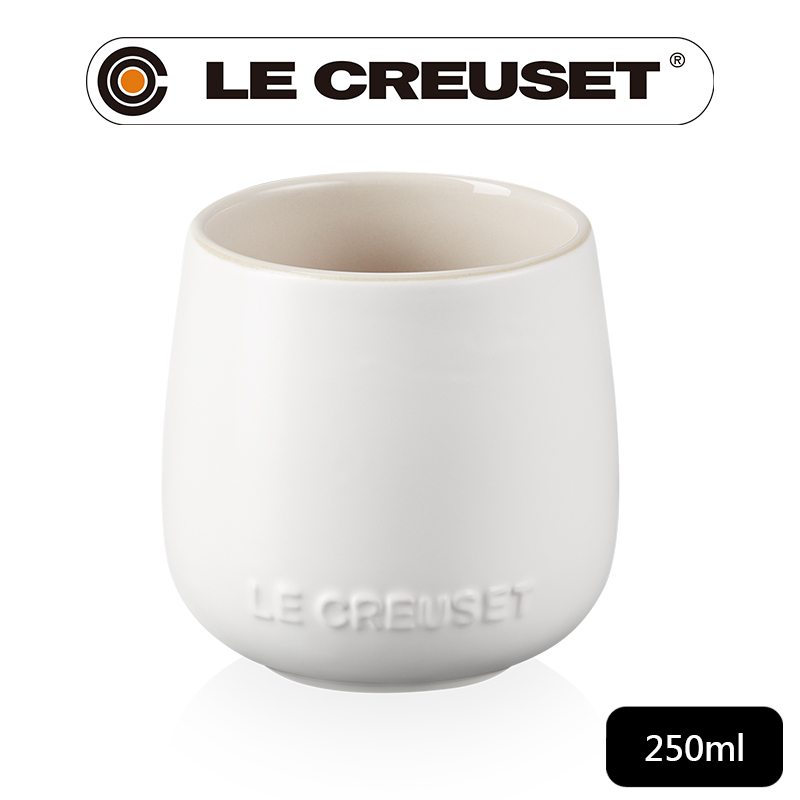 LE CREUSET-瓷器花蕾系列馬克杯250ml (棉花白/肉豆蔻)