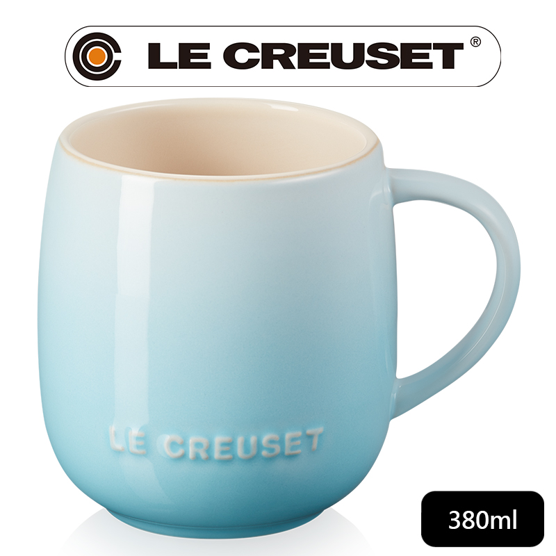 LE CREUSET-瓷器蛋蛋馬克杯380ml (水漾藍)