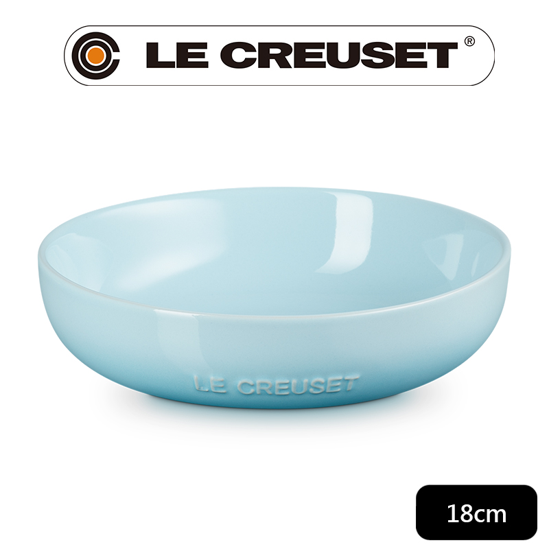 LE CREUSET-瓷器花蕾系列深盤18cm (水漾藍)