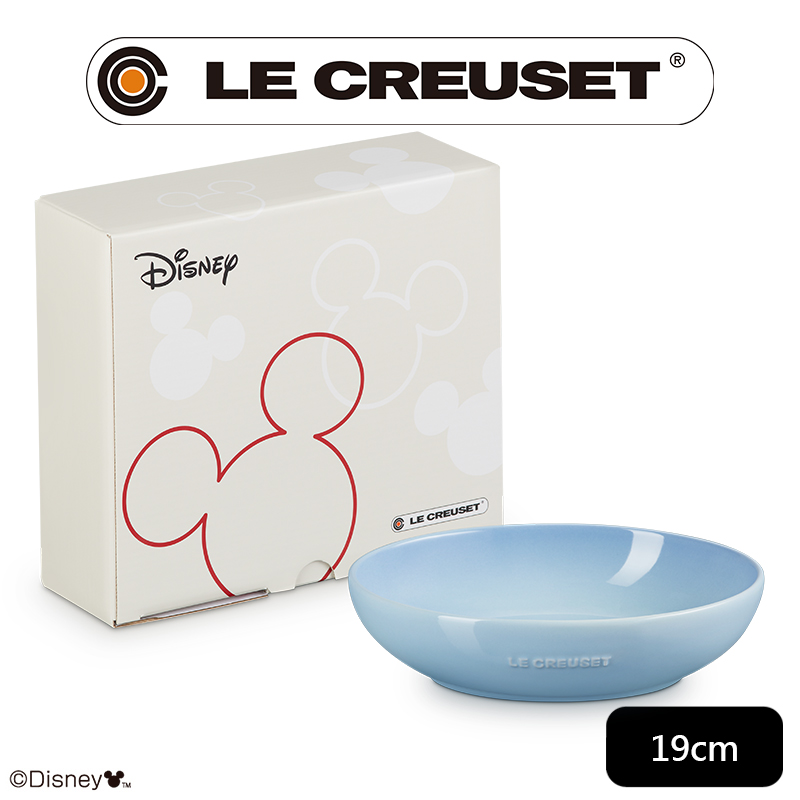 LE CREUSET-迪士尼米奇系列造型橢圓深盤19cm (海岸藍)