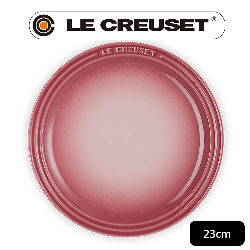 LE CREUSET-瓷器圓盤 23cm (薔薇粉)