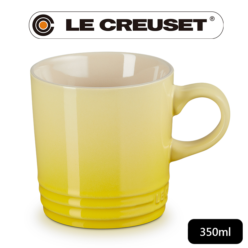 LE CREUSET-瓷器英式馬克杯 350ml (閃亮黃)