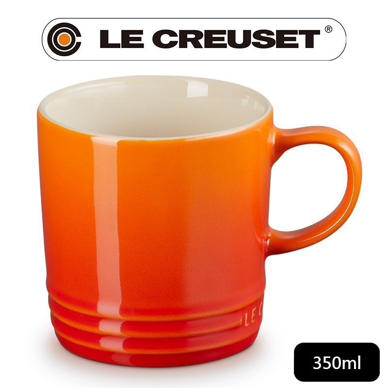 LE CREUSET-瓷器英式馬克杯350ml (火焰橘)