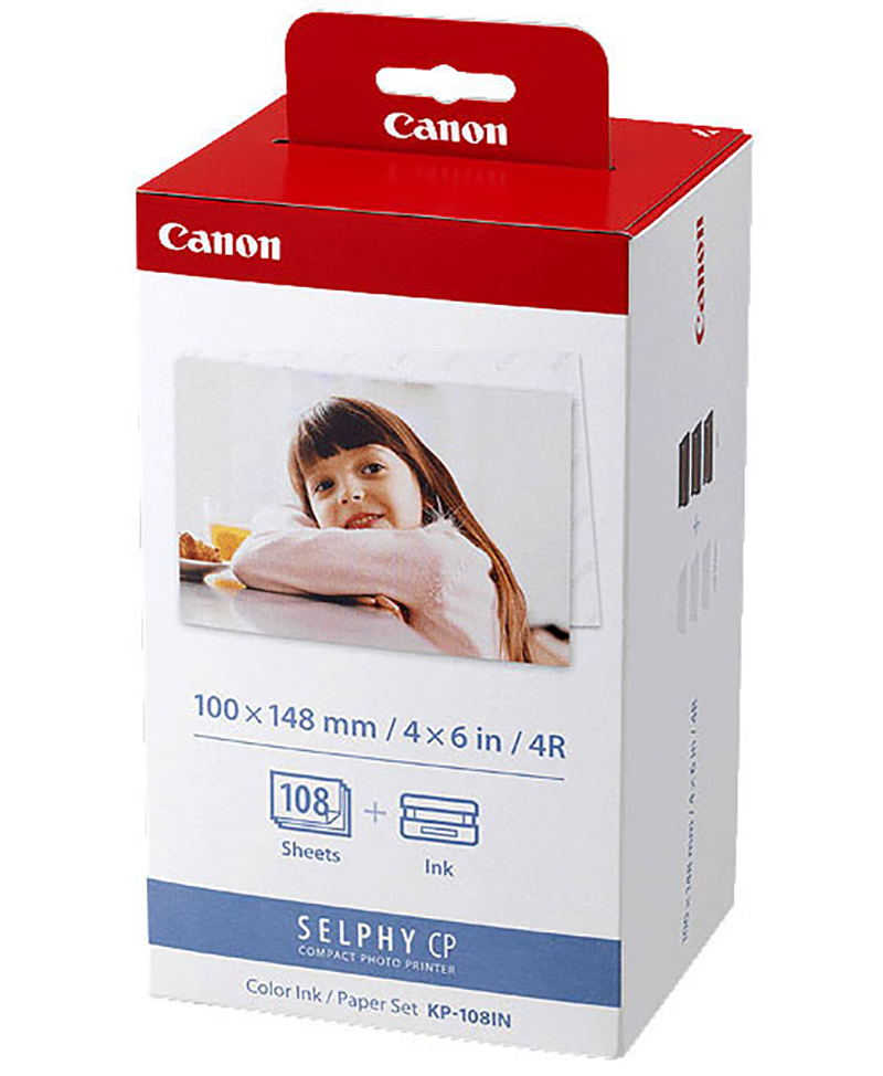 Canon 4x6相片紙含色帶108張(KP-108IN)-2入組