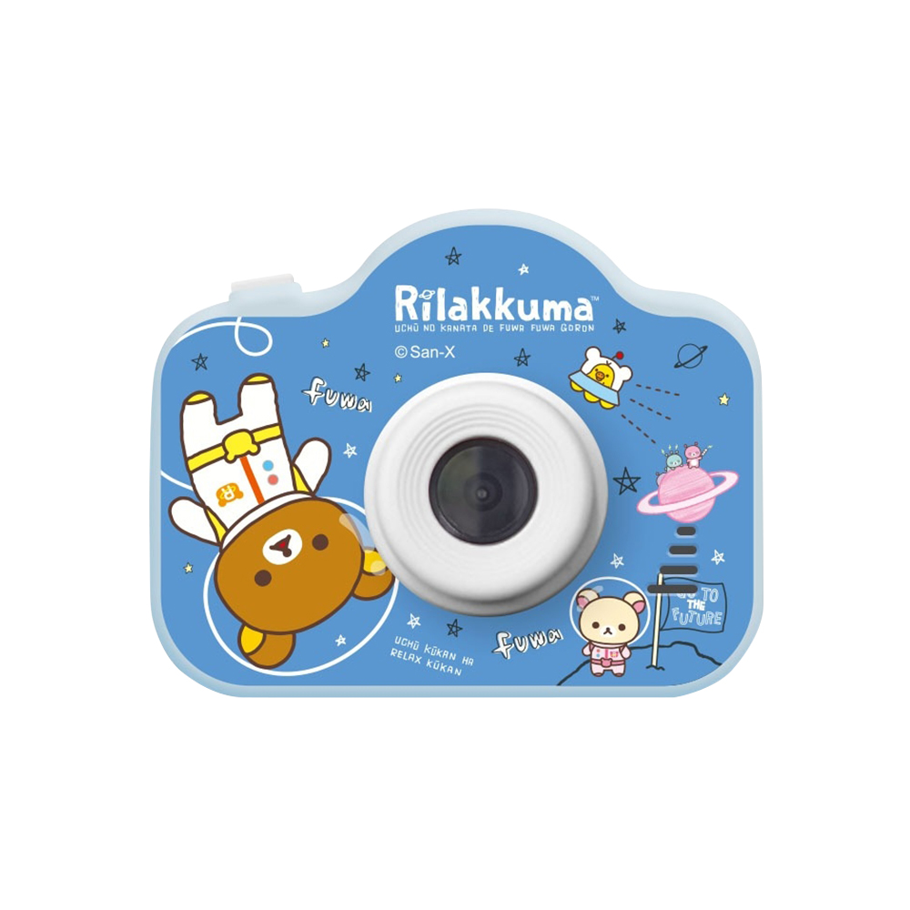 【正版授權】Rilakkuma拉拉熊 童趣兒童數位相機(送32GB記憶卡)-太空星球(藍)