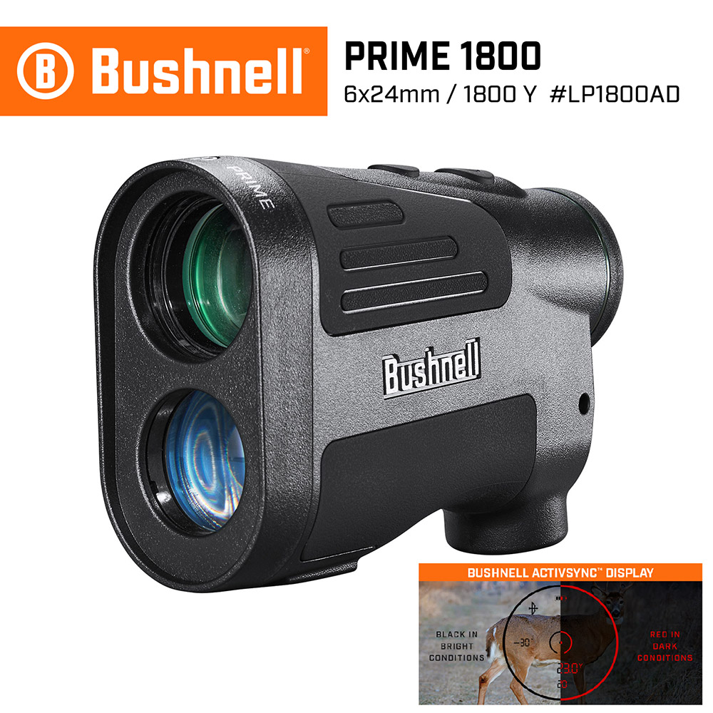 【美國 Bushnell】Prime 1800 先鋒系列 6x24mm 智慧顯色雷射測距望遠鏡 LP1800AD (公司貨)
