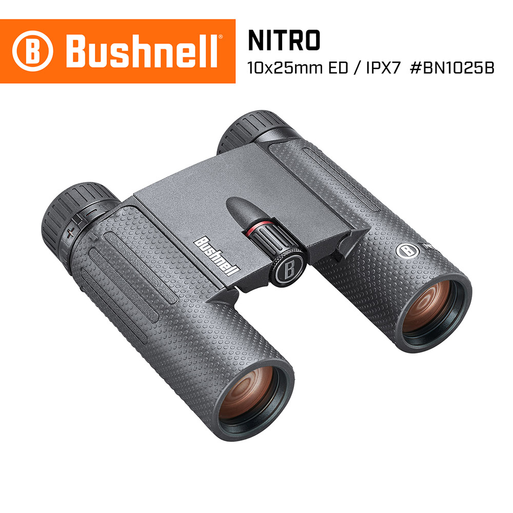 【美國 Bushnell 倍視能】Nitro 戰硝系列 10x25mm ED螢石輕便型雙筒望遠鏡 BN1025B (公司貨)