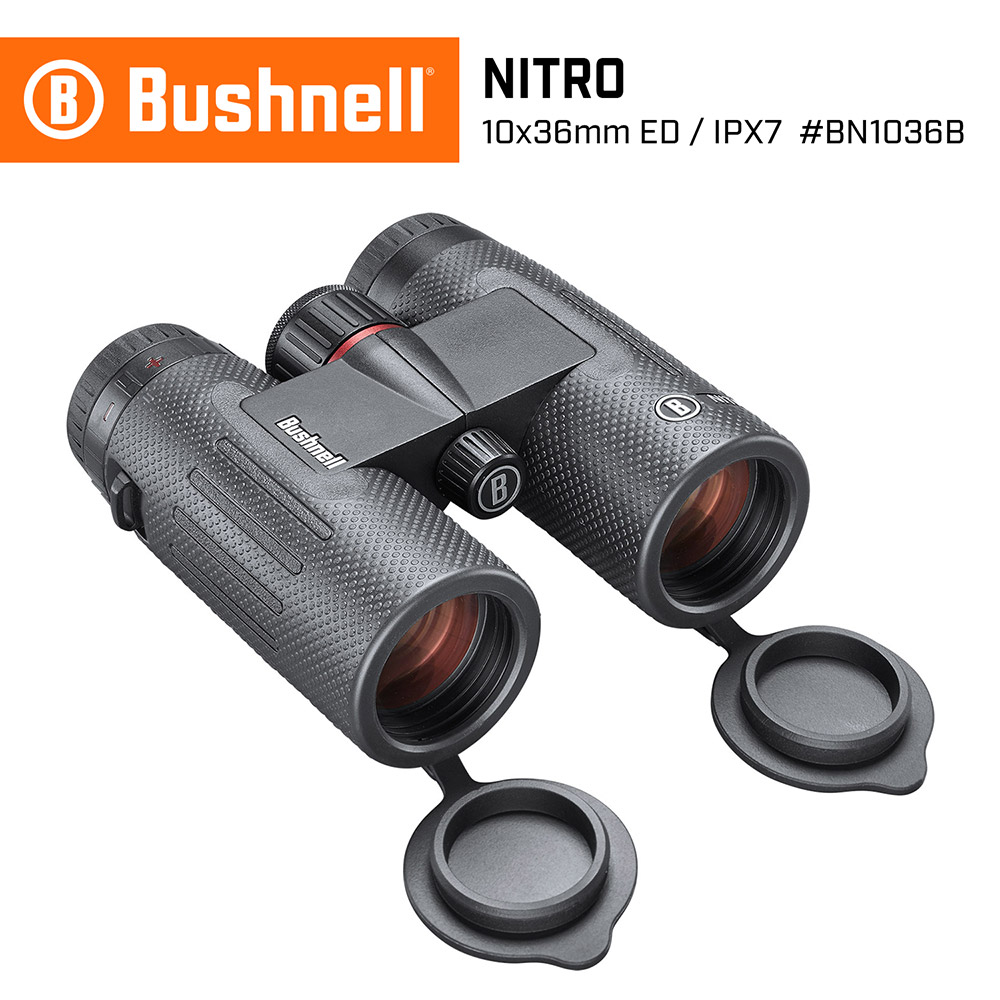 【美國 Bushnell 倍視能】Nitro 戰硝系列 10x36mm ED螢石中型雙筒望遠鏡 BN1036B (公司貨)