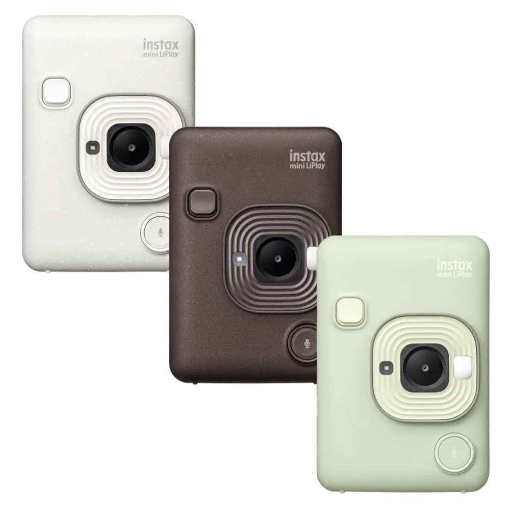 FUJIFILM 富士 instax mini LiPlay 數位 拍立得相機+底片(抹茶綠/古銅/霧白)公司貨