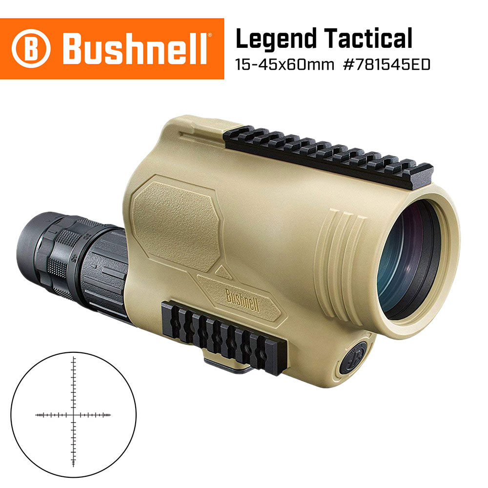 (福利品)【美國 Bushnell】Legend Tactical 15-45x60mm ED螢石FLP戰術觀靶型單筒望遠鏡 781545ED