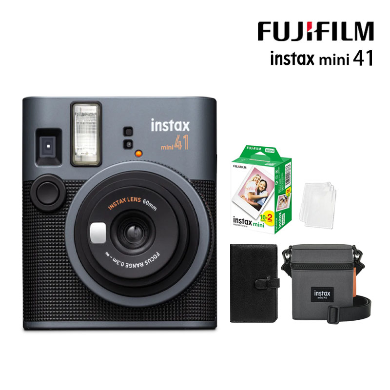 【原廠皮套20張底片組合】富士FUJIFILM instax mini 41 復古型 拍立得 (公司貨)