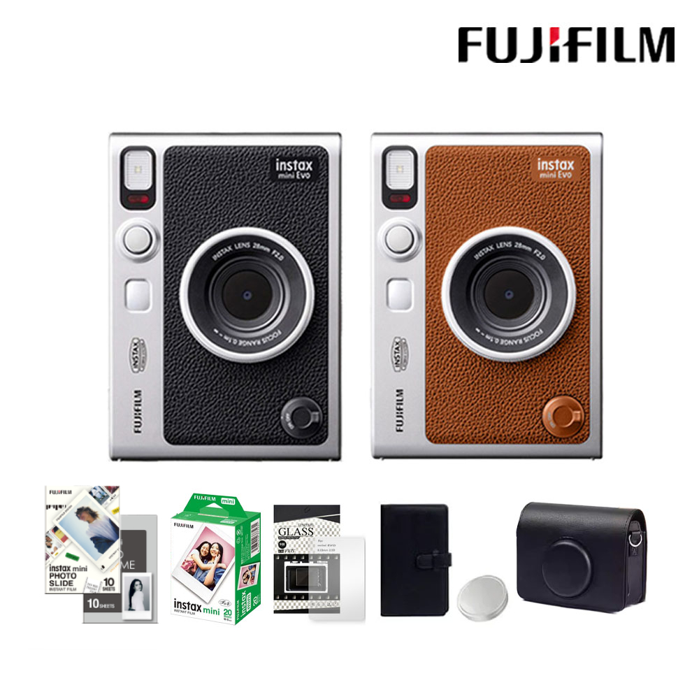 FUJIFILM 富士 Instax Mini EVO 拍立得相機 印相機 黑色 棕色(公司貨)
