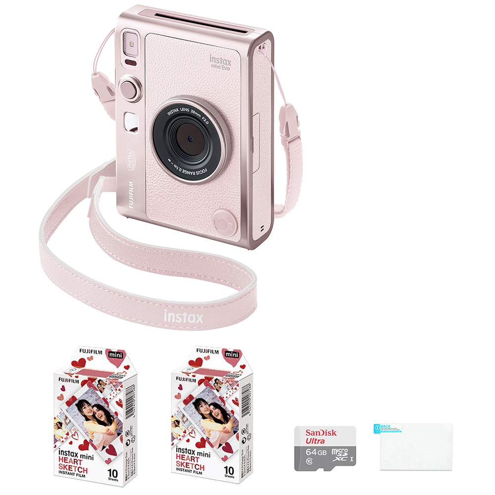 FUJIFILM 富士 Instax MINI EVO 粉紅色 GENTLE ROSE 玫瑰粉色 拍立得相機 恆昶公司貨