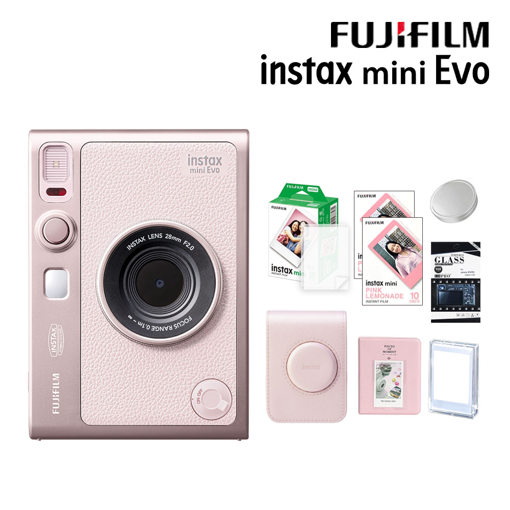 FUJIFILM 富士 Instax Mini EVO 拍立得相機 印相機 櫻花粉 公司貨