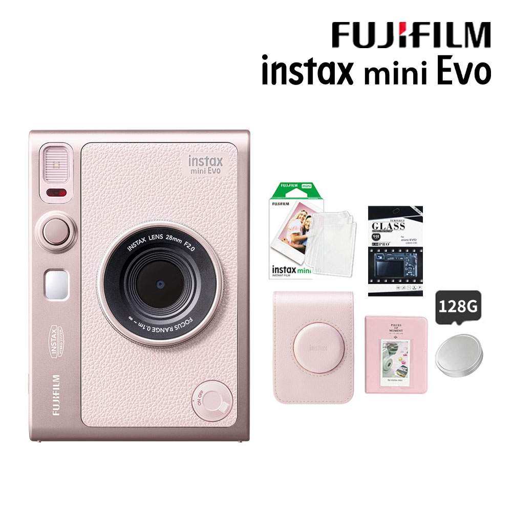 FUJIFILM 富士 Instax Mini EVO 拍立得相機 印相機 玫瑰粉 公司貨