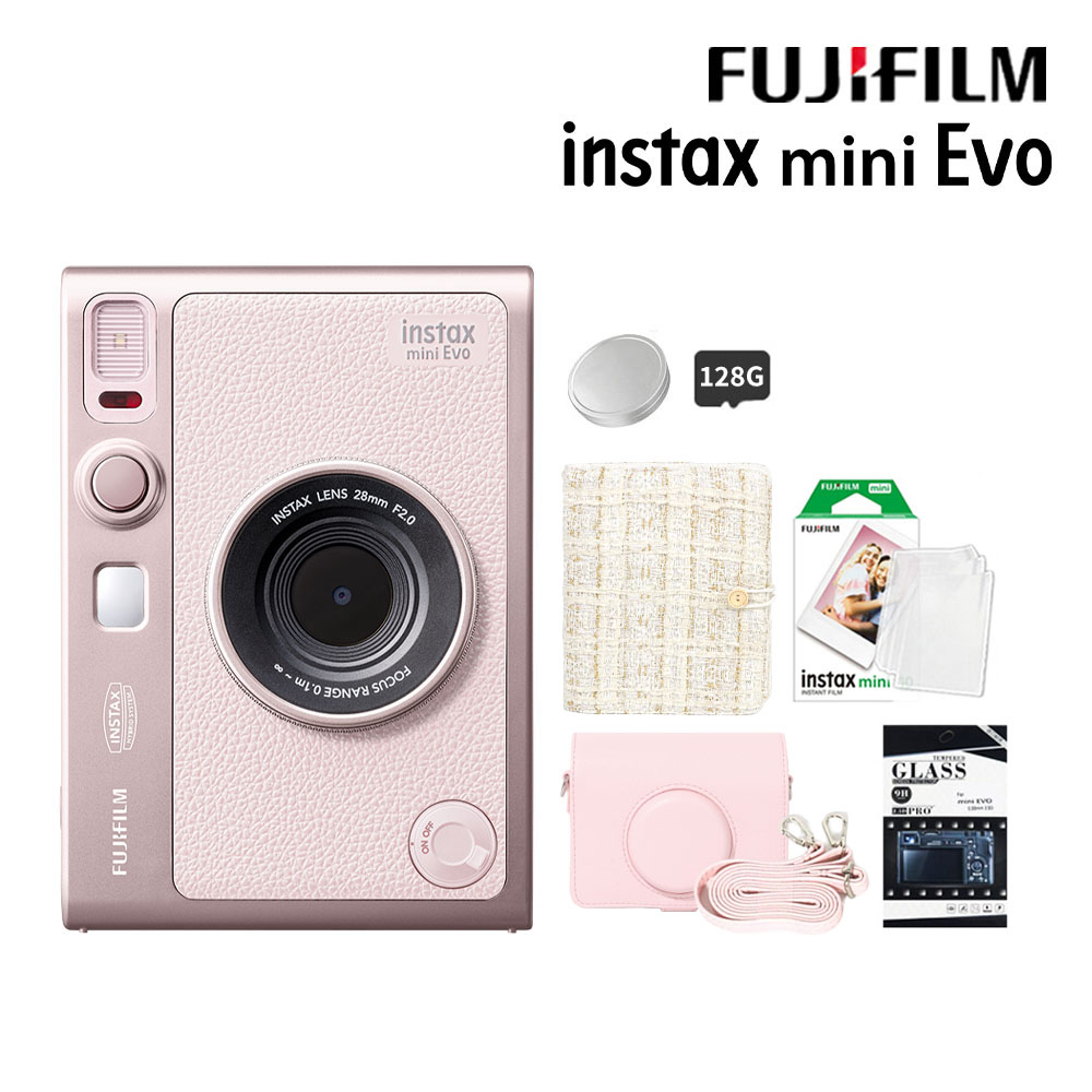 FUJIFILM 富士 Instax Mini EVO 拍立得相機 印相機 玫瑰粉 公司貨