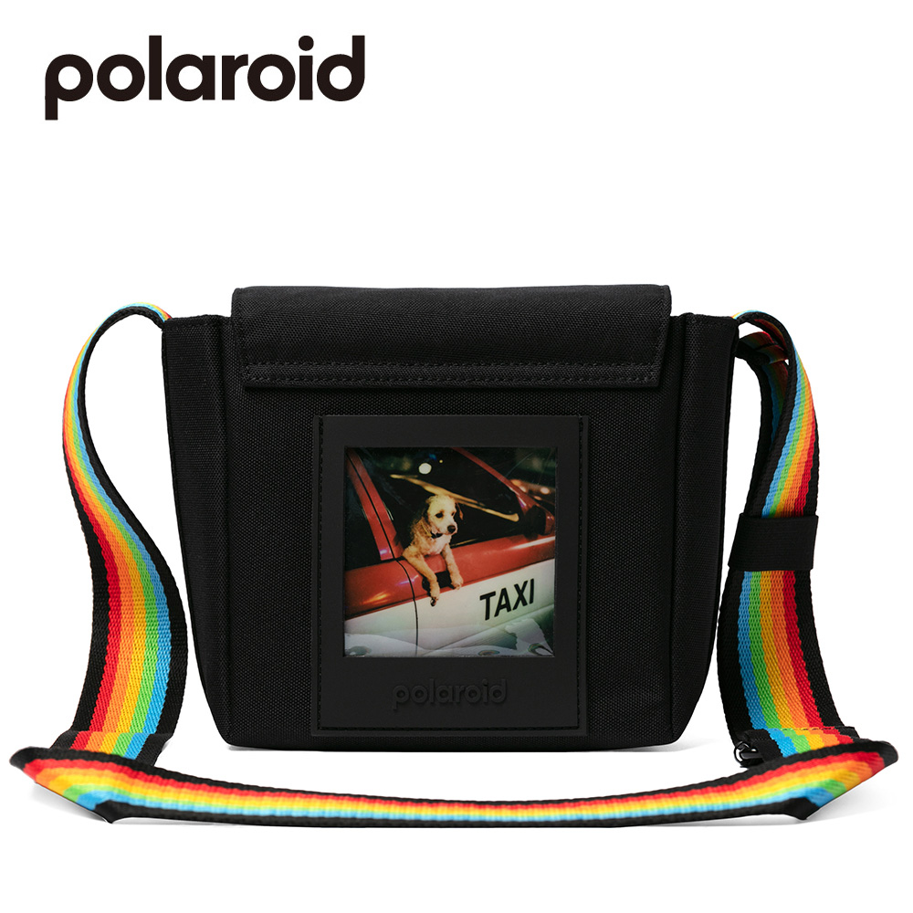 Polaroid Now相機包 黑色+彩虹肩帶(DB15)